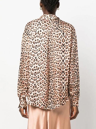 THE TWILIGHT LEOPARD PRINT SATIN SHIRT-Shirt-Forte_Forte-Debs Boutique